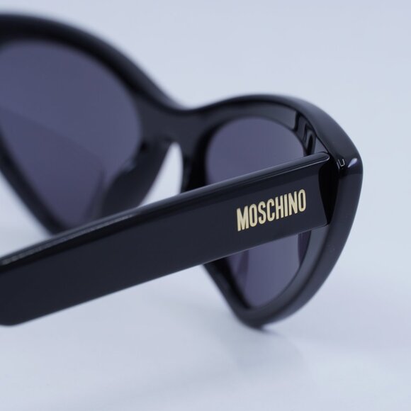 Moschino MOS006/S 0807 IR Sunglasses Black Cat Eye Frame, Grey Lenses - Picture 10 of 13